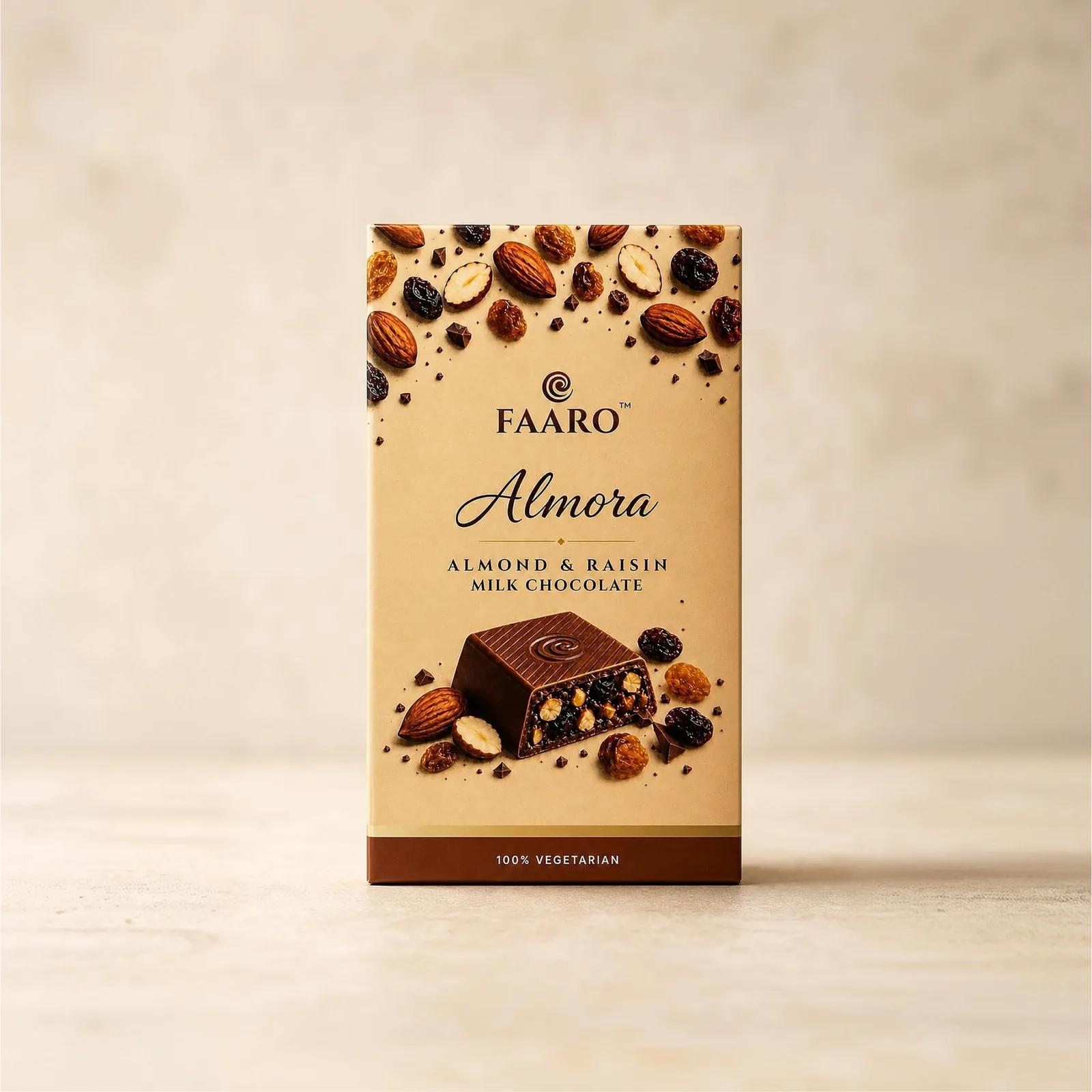 Roasted Almond & Raisin Milk Chocolate — front of pack