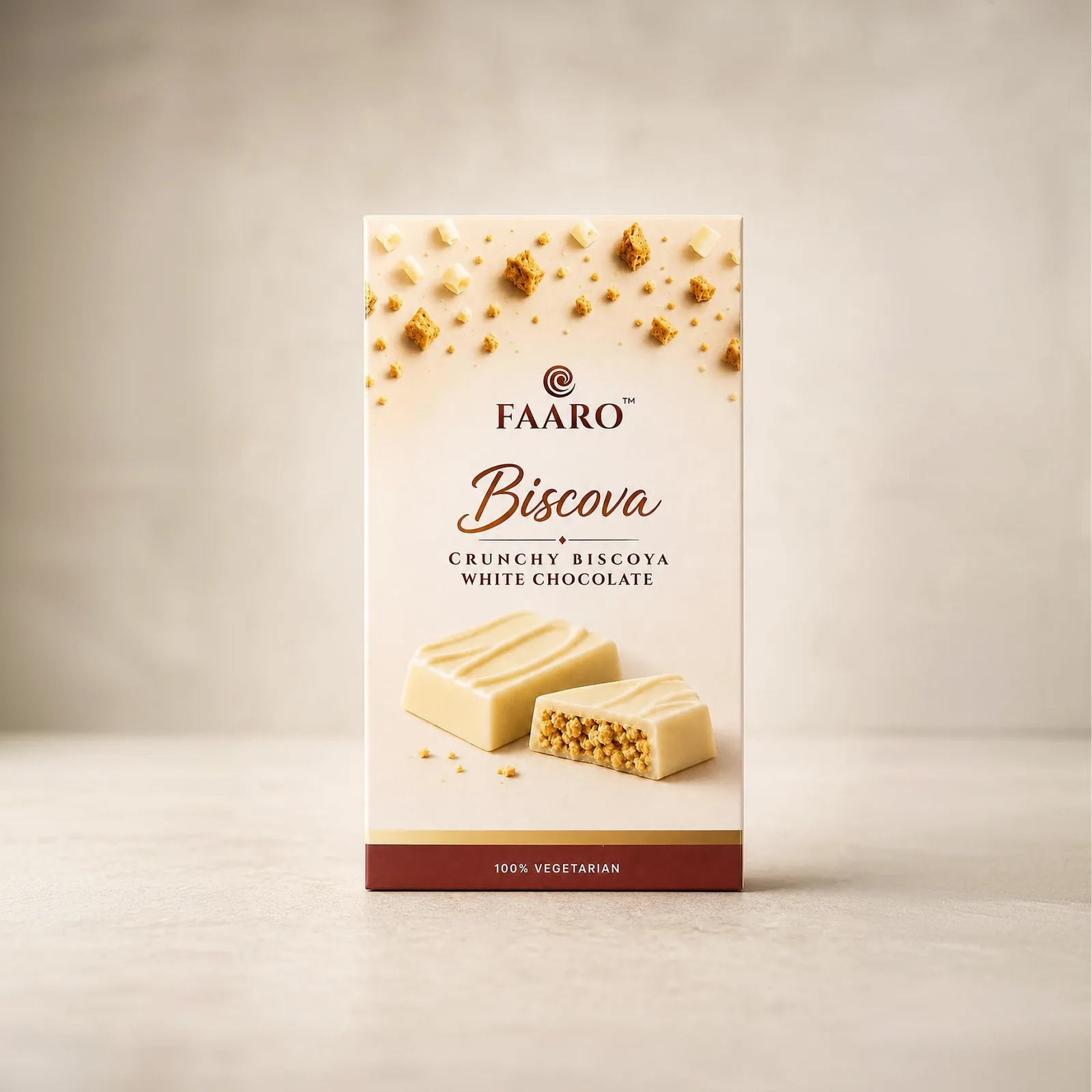Biscova Crunchy White Bar — front of pack