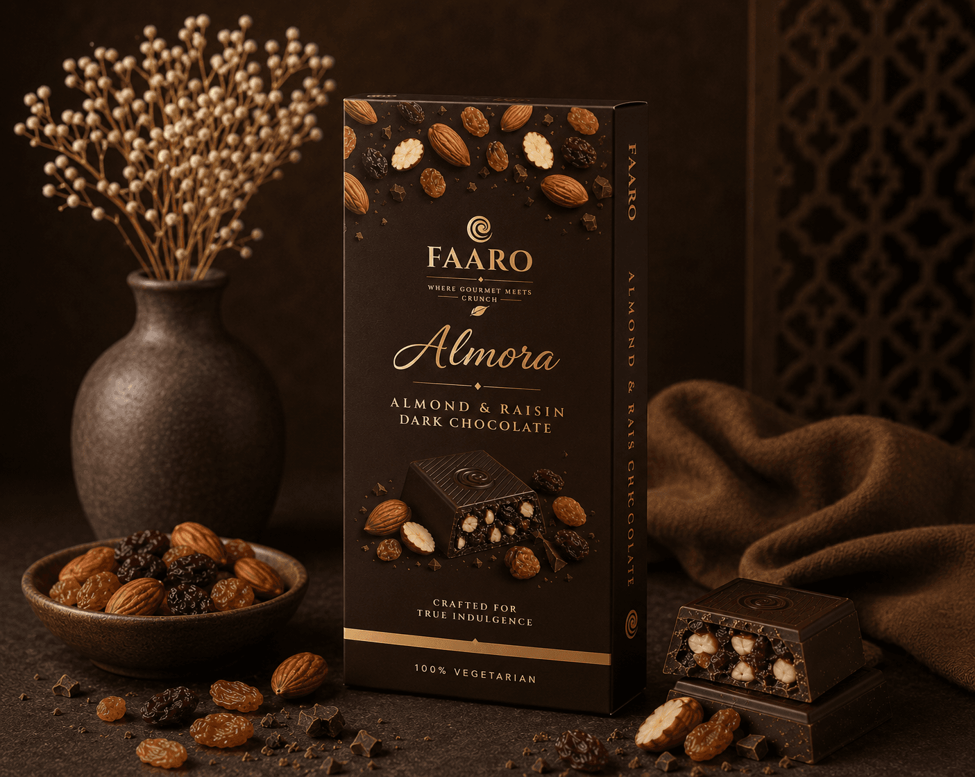 Roasted Almond & Raisin Dark Chocolate